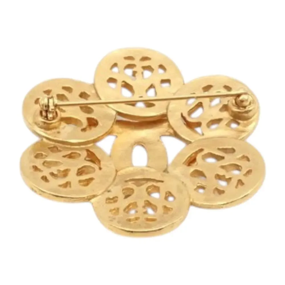 7176 - Chanel Vintage Brooch Coco Mark Gold